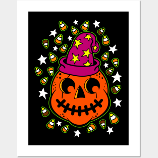 Pumpkin Wizard Posters and Art